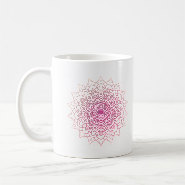 Lila Mandala Kaffeetasse (Links)