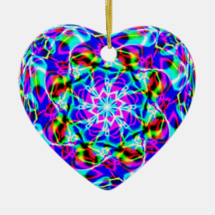 Lila Mandala Keramik Ornament