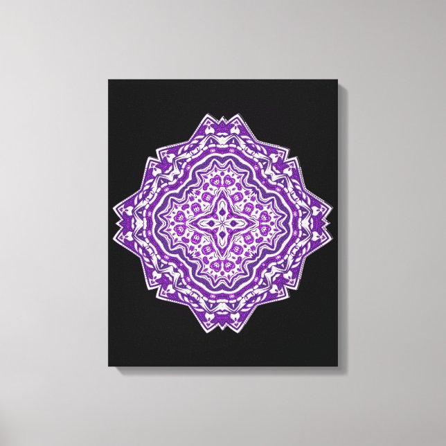 lila Mandala-Leinwand Leinwanddruck (Vorderseite)
