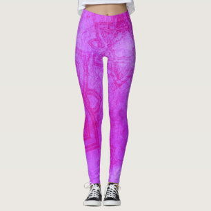 Lila Mandala-Muster Leggings