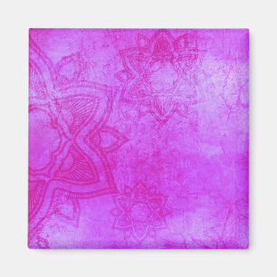 Lila Mandala-Muster Magnet