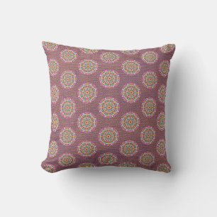 Lila Mandala Muster Reversible Boho Kissen