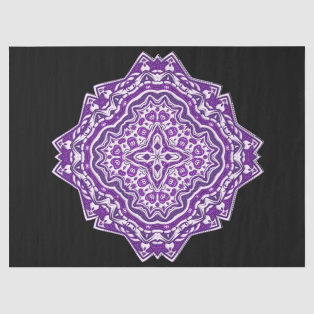 lila Mandala-Papierpapier Seidenpapier (Vorderseite)