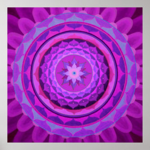 Lila Mandala Poster