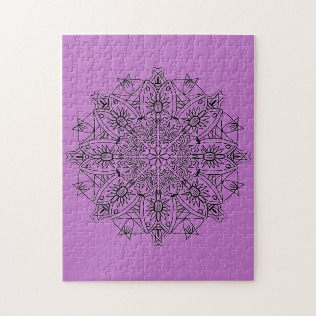 Lila Mandala Puzzle (Vertikal)