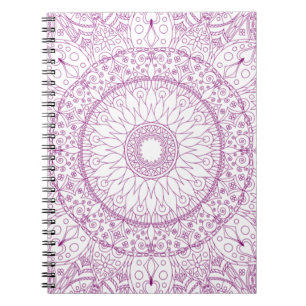 Lila Mandala Spiral Foto Notebook Notizblock