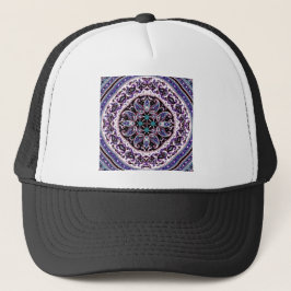 Lila Mandala Truckerkappe