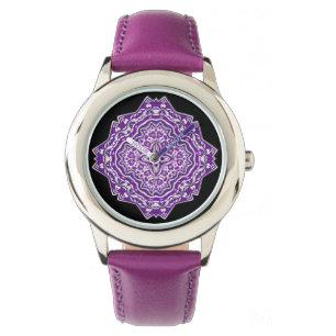 lila Mandala-Uhr Armbanduhr