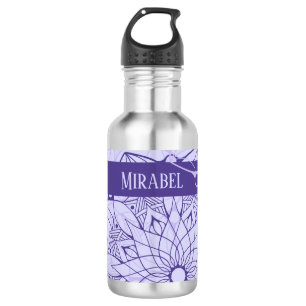 Lila Mandala Wasserflasche mit kundenspezifischem 