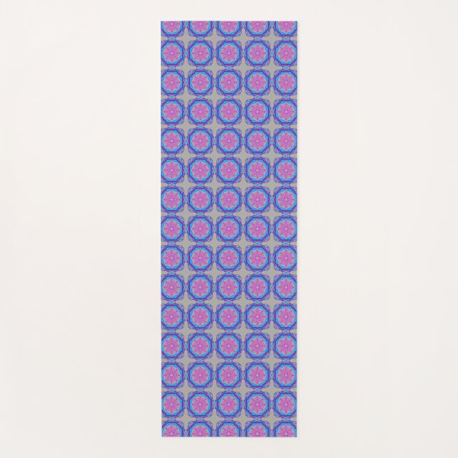 Lila Mandala Yogamatte (Vorderseite)