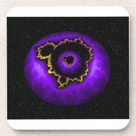 Lila Mandelbrot In Einem Mandelbrot Getränkeuntersetzer