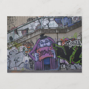 Lila Mann Postkarte