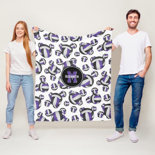 lila Mannschaftsfarben - Mädchensportart Fleecedecke (Beispiel)