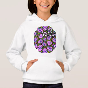 Lila Marguerite-Muster Hoodie