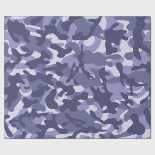 Lila Marine Camouflage Geschenkpapier