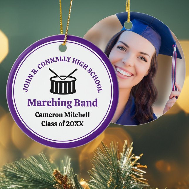 Lila Marinebruppe für High School - Weihnachten Keramik Ornament (Von Creator hochgeladen)