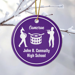 Lila Marinebruppe für High School - Weihnachten Keramik Ornament