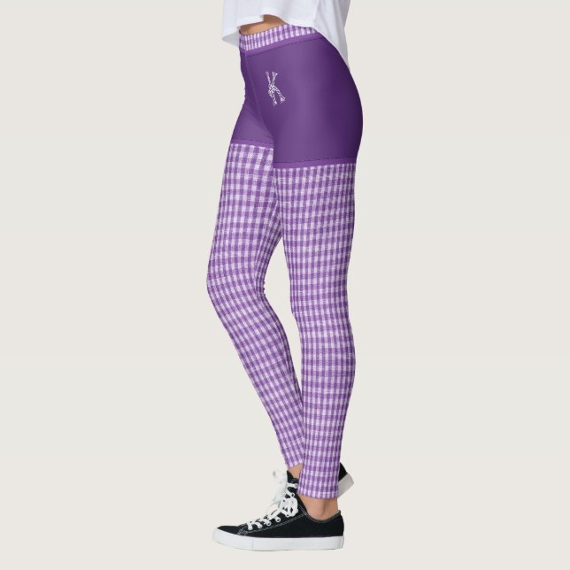 Lila Markiergewebe - Erste Personalisiert Leggings (Links)