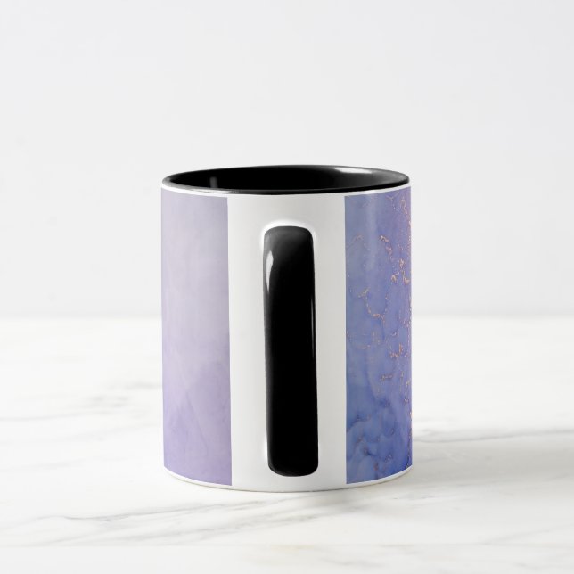 Lila Marmor Kaffeetasse (Griff)