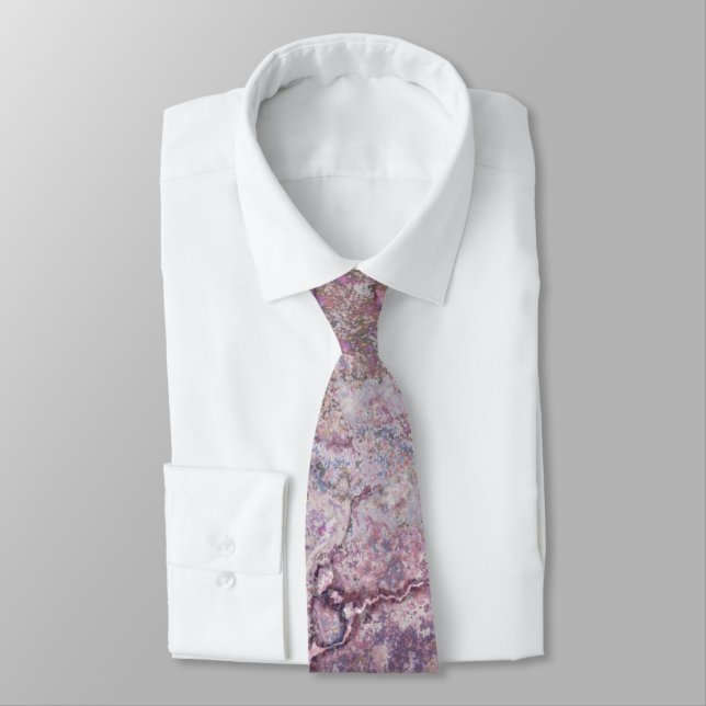 Lila Marmor Krawatte (Gebunden)