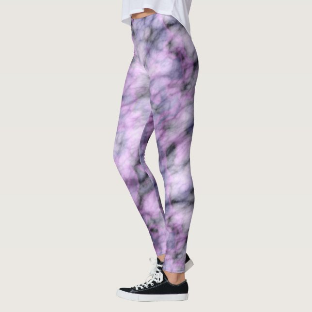 Lila Marmor Leggings (Links)