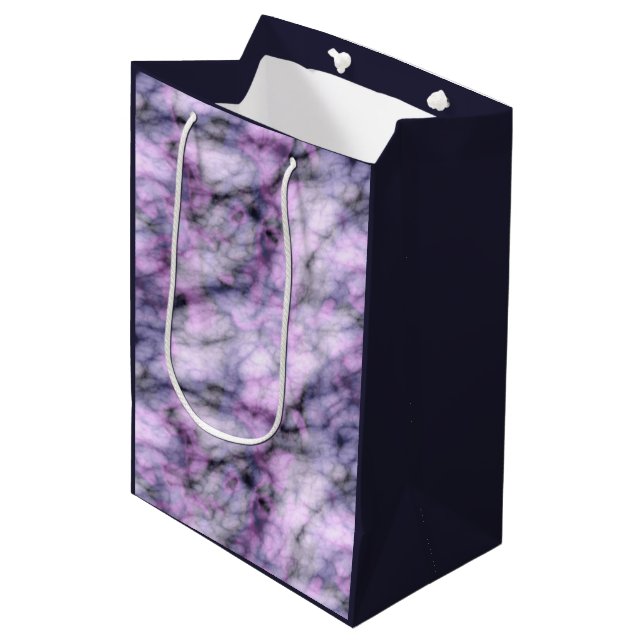 Lila Marmor Mittlere Geschenktüte (Vorderseite Schrägansicht)