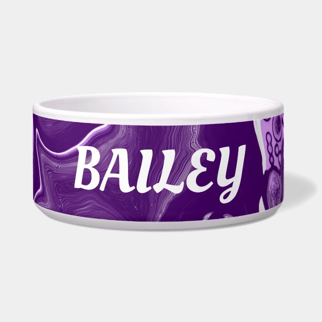 Lila Marmorflüssiges Kunstzettel Napf (Vorderseite)
