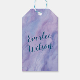 Lila Marmorgrenze Geschenkanhänger