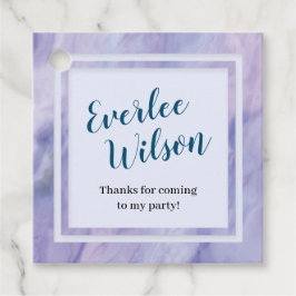 Lila Marmorgrenze Geschenkanhänger