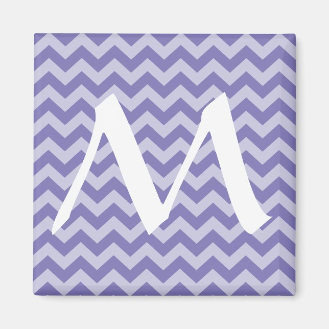 Lila marokkanische Moods Chevrons Magnet (Vorne)