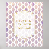 Lila marokkanisches Motto aus Gold, Party