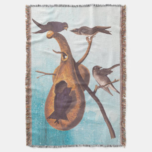 Lila Martin Audubon Bird Family und Gourd Zuhause Decke