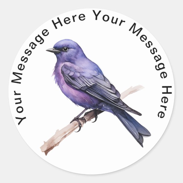 Lila-Martin-Aufkleber Runder Aufkleber (Vorderseite)