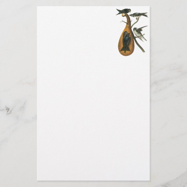 Lila Martin, John Audobon Briefpapier (Vorderseite)