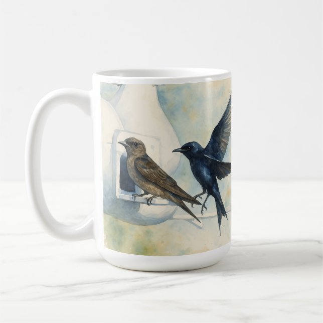 Lila Martin Landlord Nature Swallow Bird Gourds Kaffeetasse (Links)