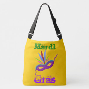 Lila Mask Mardi Gras Tote Bag Tragetaschen Mit Langen Trägern
