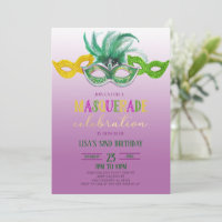 Lila Masquerade Ball Party Mardi Gras Geburtstag I