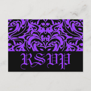 Lila Masquerade Damask Halloween UAwg RSVP Karte