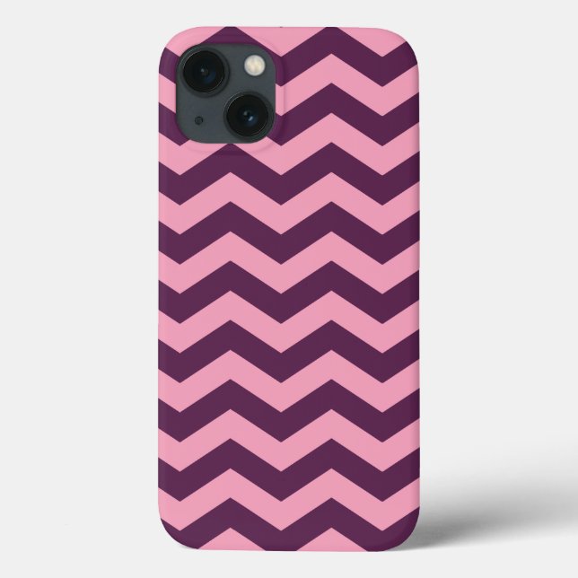 Lila Mattierte Orchid Chevrons Case-Mate iPhone Hülle (Rückseite)