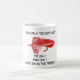 "Lila Matuka - Forellenfliege "To Do List"-Tasse Kaffeetasse