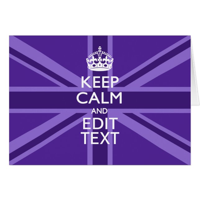 Lila Mauve Behielt Ruhe und Ihre Textunionsbuchse (Vorderseite (Horizontal))