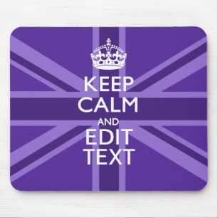 Lila Mauve Behielt Ruhe und Ihre Textunionsbuchse Mousepad