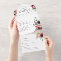 Lila Mauve Floral Wedding Tee Off UAWG