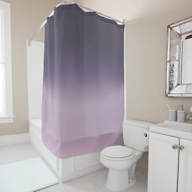 Lila Mauve Ombre Elegant Gradient  Duschvorhang (Beispiel)