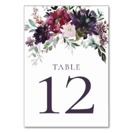 Lila Mauve Pink Red Violet Wedding Tischnummern