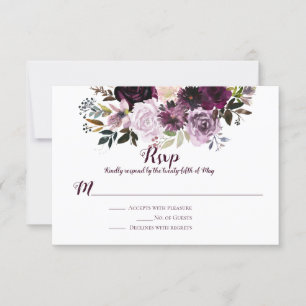Lila Mauve Rosa Pfingstrosen Rosen RSVP Karte