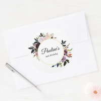 Lila Mauve Rose Floral 70. Geburtstagsparty