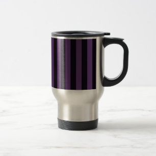 Lila Mauve Streifen Grafik Reisebecher