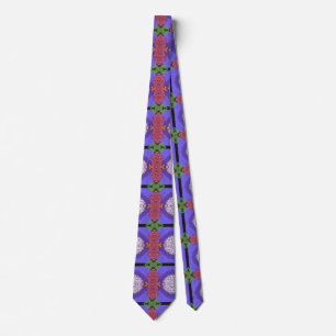 Lila Mauve- und Grünes Modern Design Krawatte