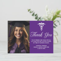 Lila Medical School Abschluss Foto Custom